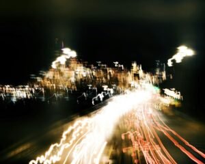 a blurry photo of a city at night, music, party next door, partyof2, AMERIKA’S NEXT TOP PARTY