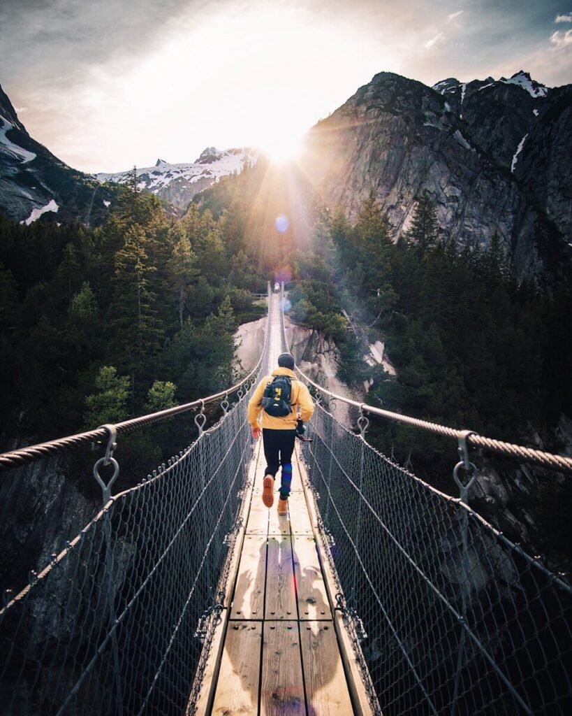 Lifestyles 1 running man on bridge, lifestyle