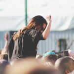 woman on top of crowd, Richmond Jazz & Music Festival, festival, events, celebrations